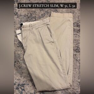 J. Crew Stretch Slim Khaki Chinos